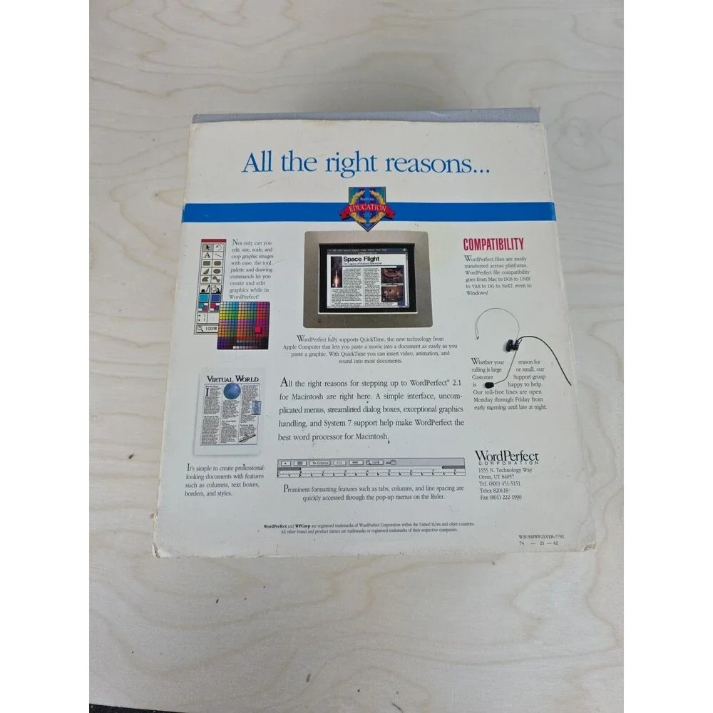 Vintage Word Perfect For Macintosh Version 2.1 Text And Graphics Word Processor